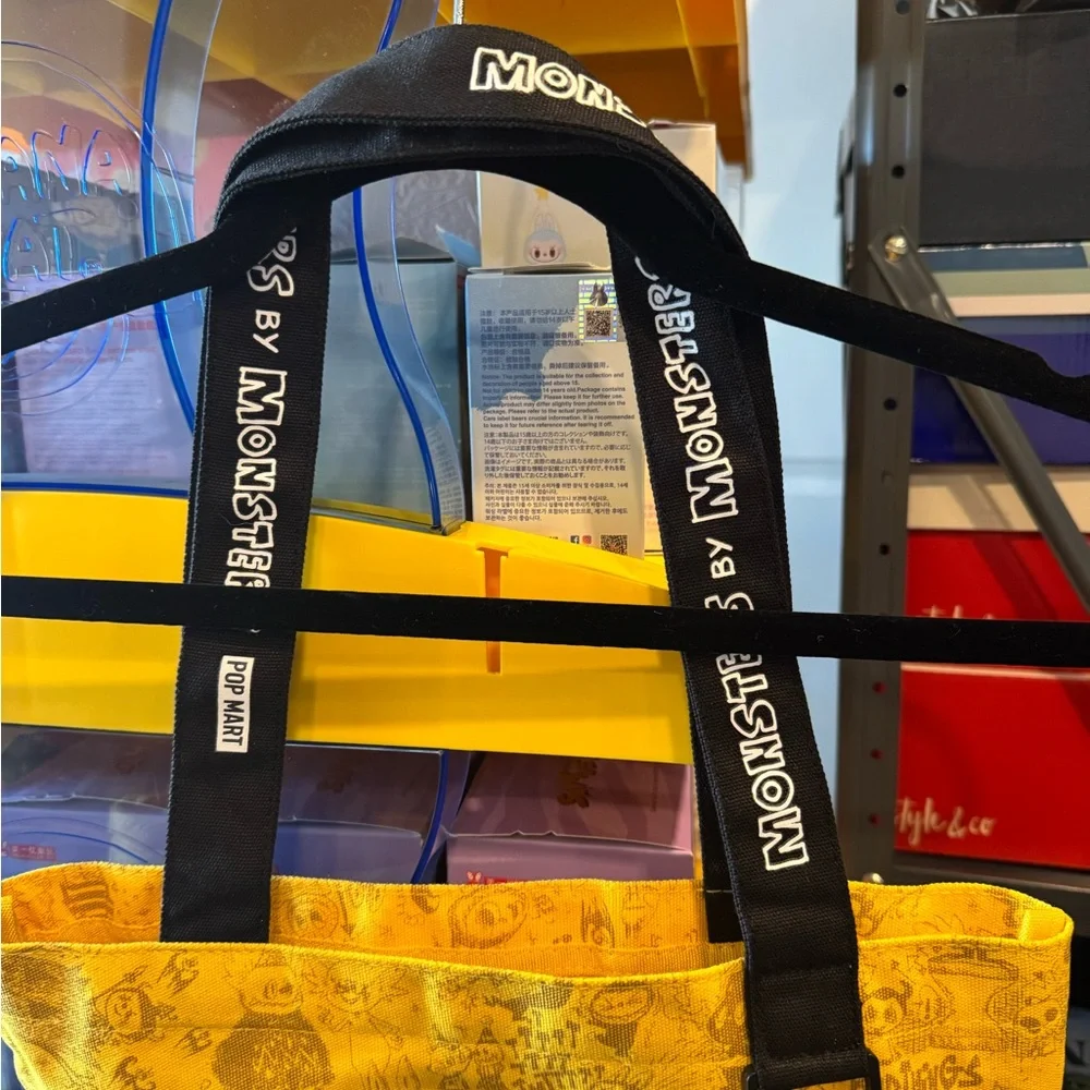 Yellow Labubu Monsters by Monsters Anniversary Tote Bag - Brand New